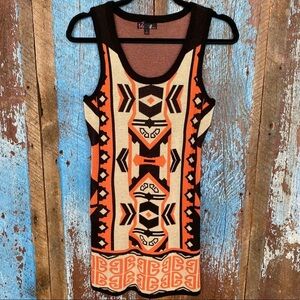 t/o Sweater Tribal Print Dress Size S